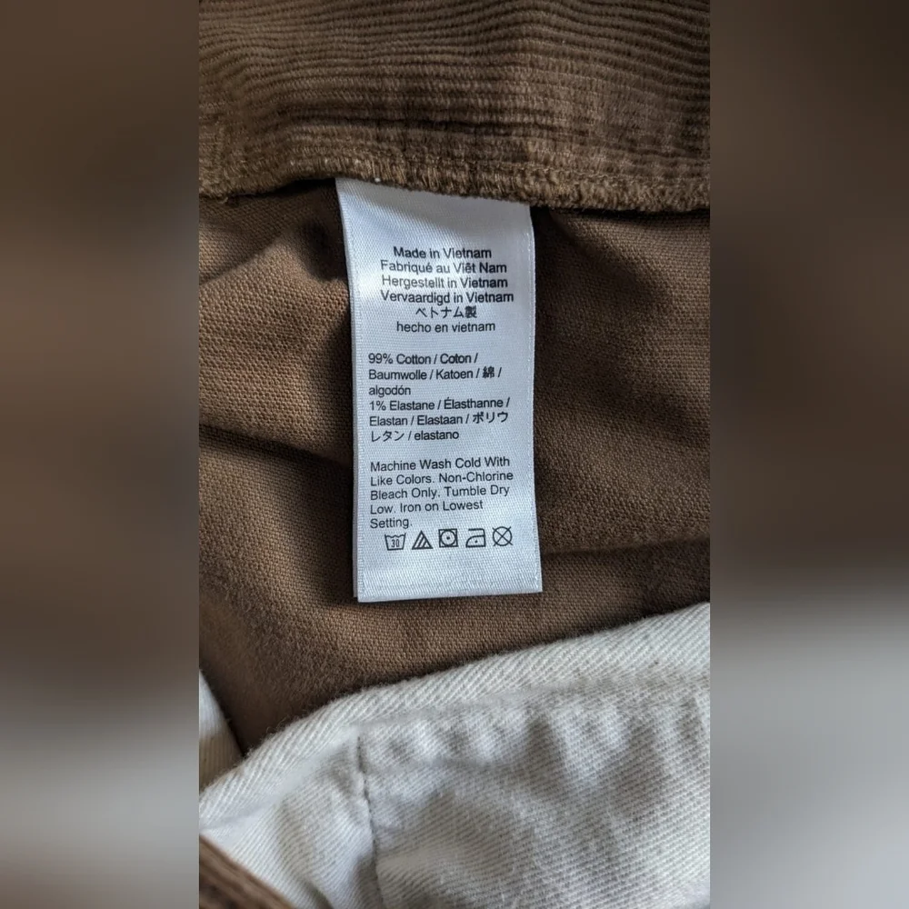 J Crew 484 Corduroy Pants Mens 30x30 Brown Slim Fit Traditional 5-Pocket Style‎